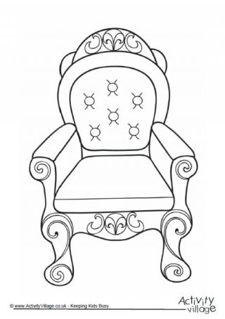 Throne Colouring Page 2.