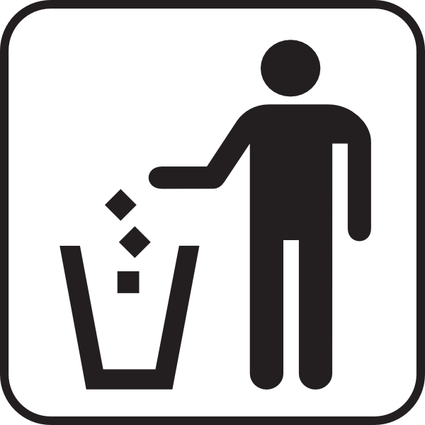 Throwing Away Trash Clipart.