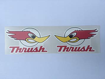 SBD Decals Thrush Exhaust Muffler Opposite Facing Decals.