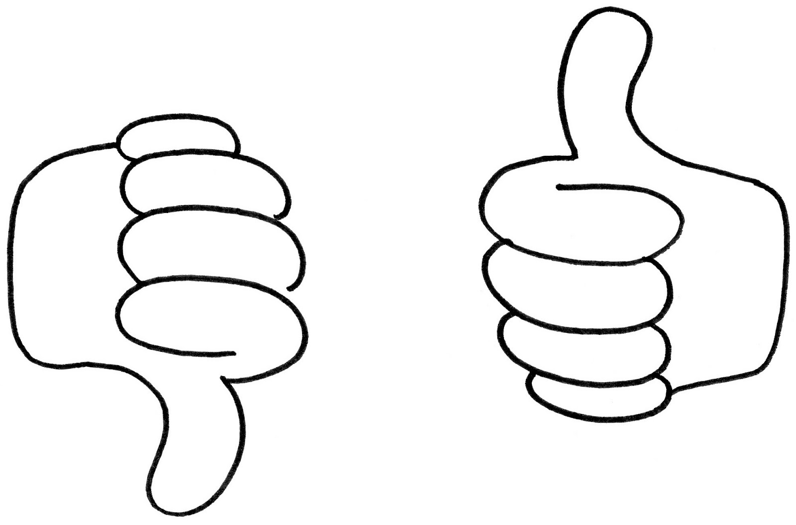 Thumbs Up And Down Clipart.