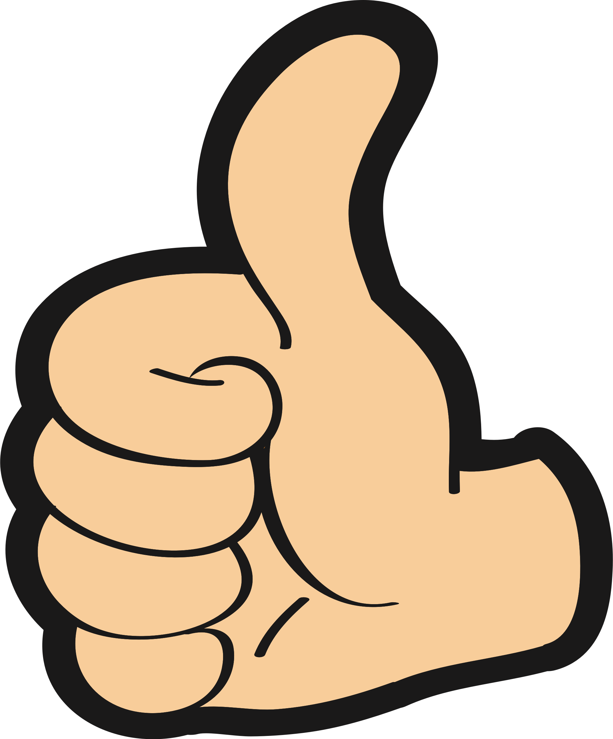 Drawing Of Thumbs Up Clipart Hand Drawing Ok Vector Library