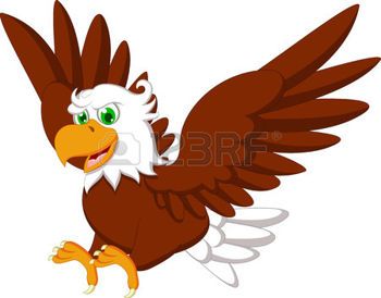 hawk cartoon: Cute Eagle cartoon.