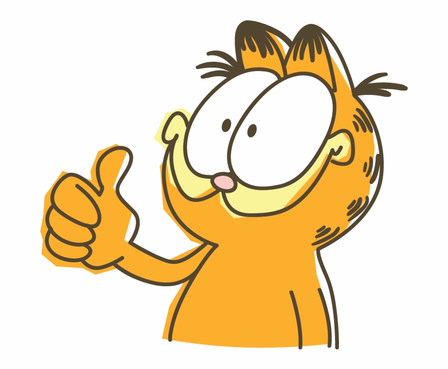 Garfield Line Messaging Sticker.