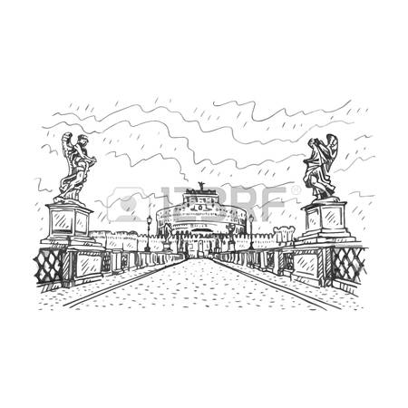 Map Rome Tiber River Clipart.