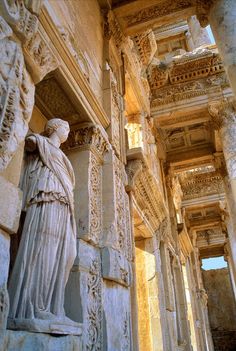 Ephesus, Library of Celsus in the 2nd century AD. This.