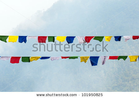 Prayer Flags Stock Images, Royalty.