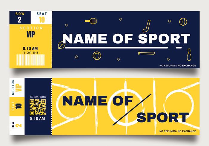 Sporting Event Ticket Template.