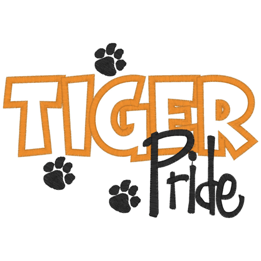 Sayings (2898) Tiger Pride Applique 5x7.