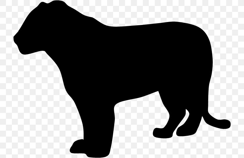 Cat Silhouette Black Panther Lion Clip Art, PNG, 732x532px.