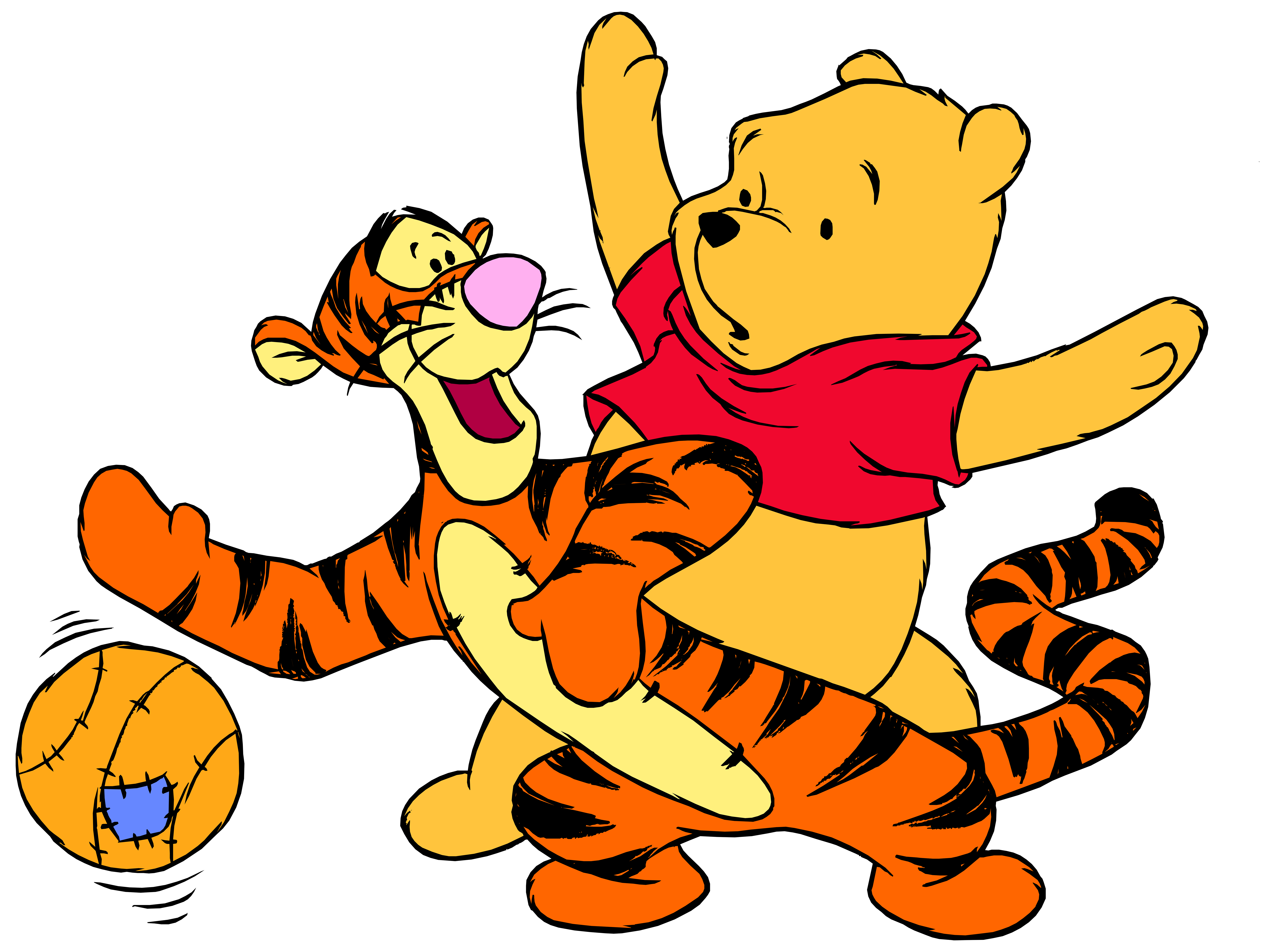 Winnie the Pooh Tigger and Ball PNG Clip Art.