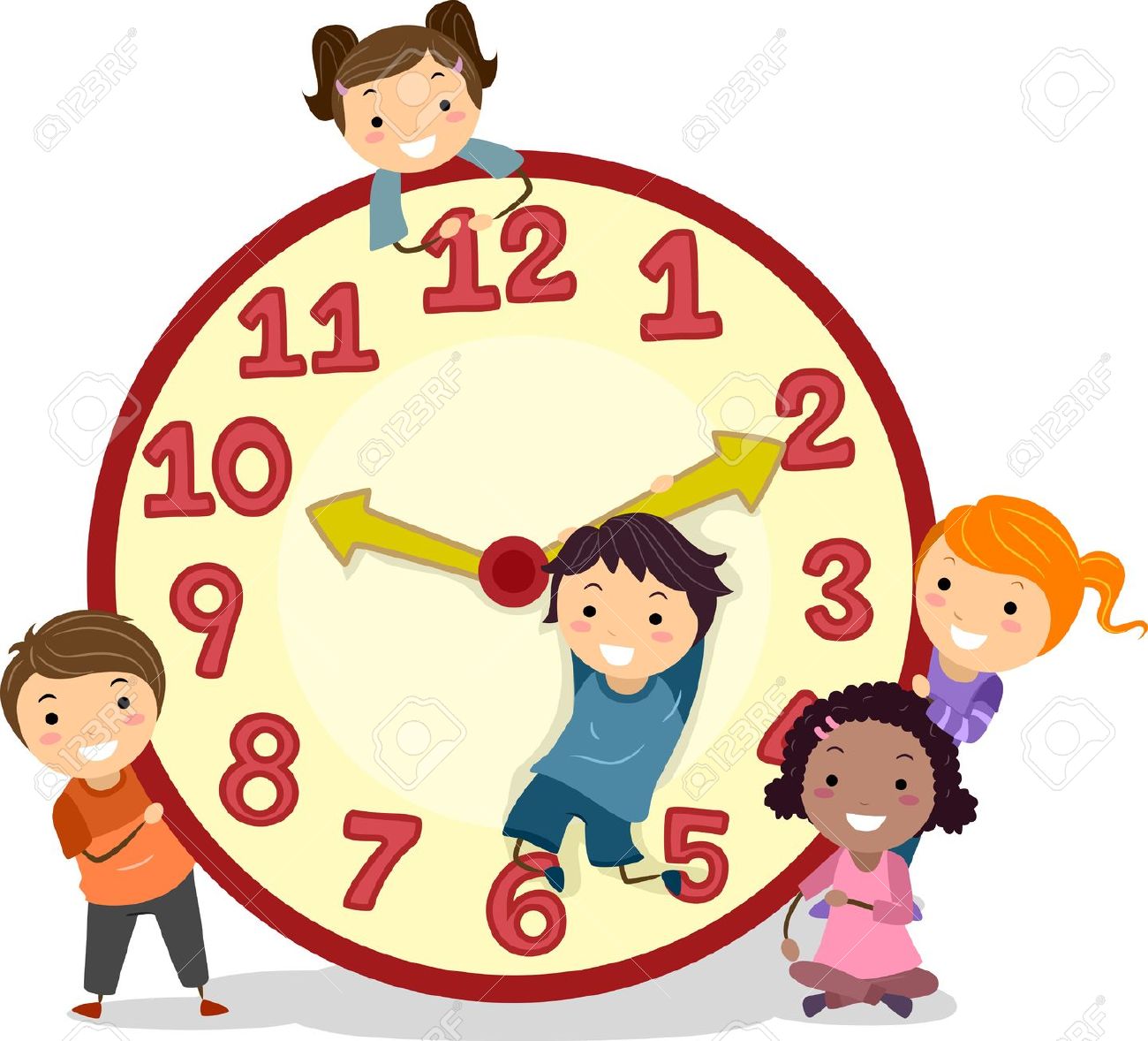 School time clock clipart.
