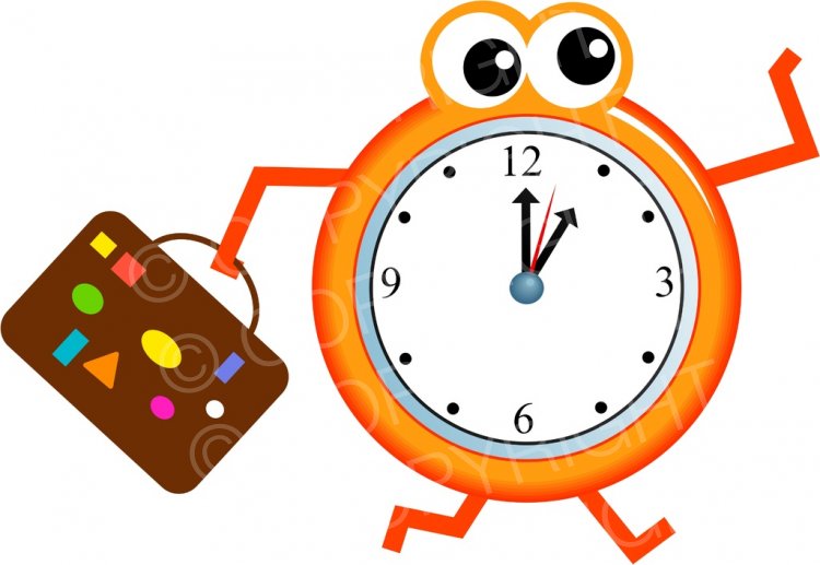 time travel clock clipart