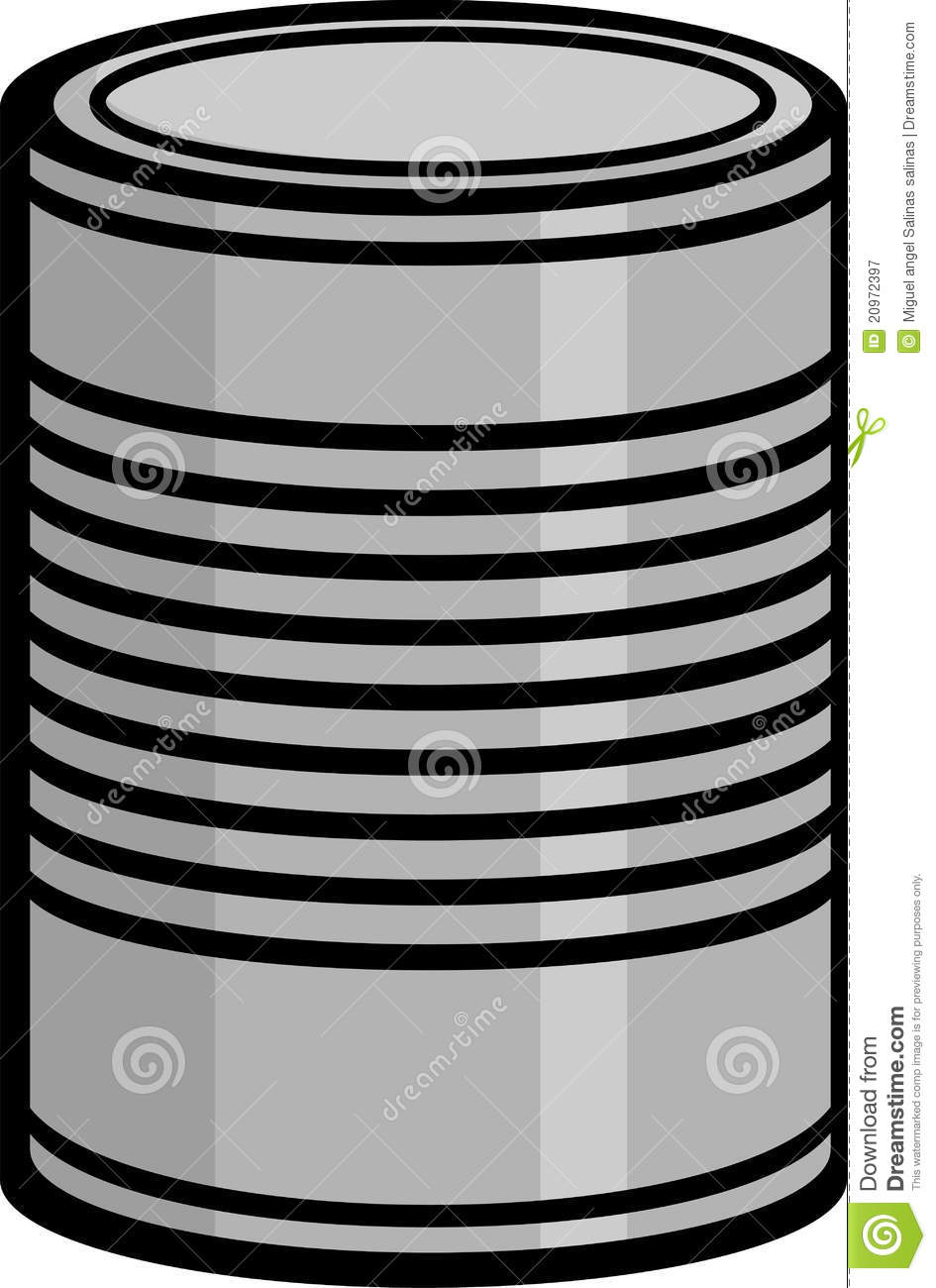 Tin can clipart.