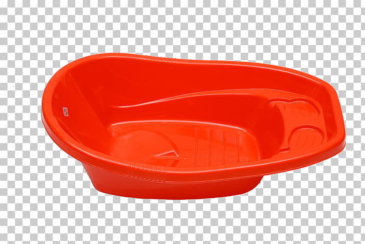 Tina de baño de plástico rojo. PNG Clipart.