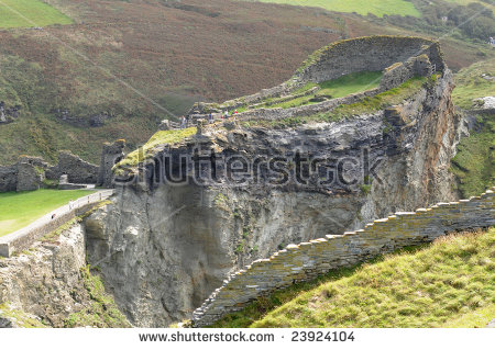 Tintagel Castle Stock Photos, Royalty.