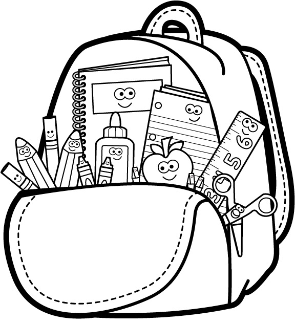 School Supplies Clipart Black And White Tips Home Design.