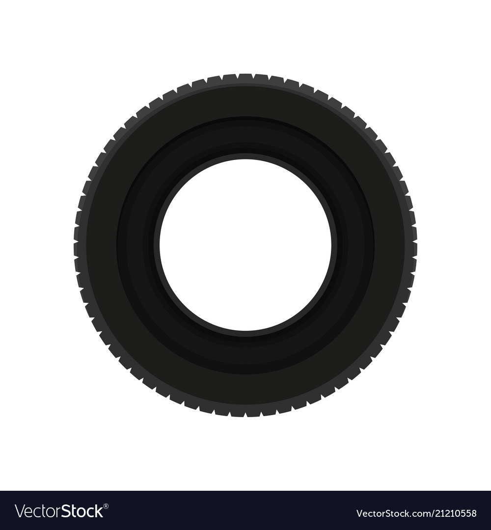 Flat icon of black car tire transport.