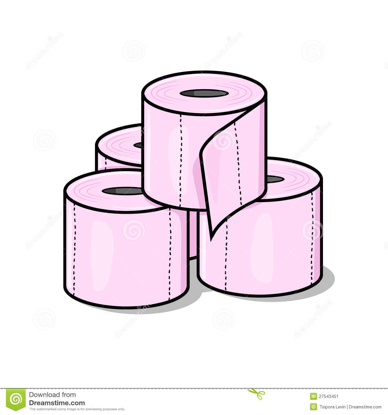 Toilet Paper Rolls Illustration Stock Image.