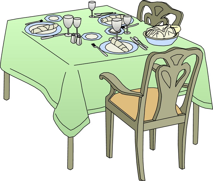 Kitchen Table Clipart.