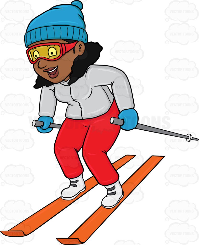 1075 Skiing free clipart.