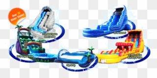 Ez Inflatables 22 Ft. Fire And Ice Slip And Slide.