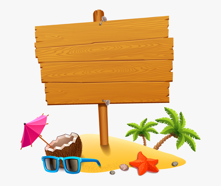 Tourism Summer Beach Vacation Element Free Clipart.