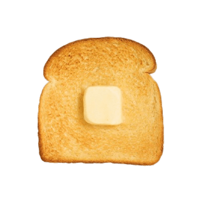 Cube Of Butter on Toast transparent PNG.