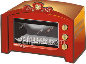 A Red Toaster Oven Royalty Free Clipart Picture.