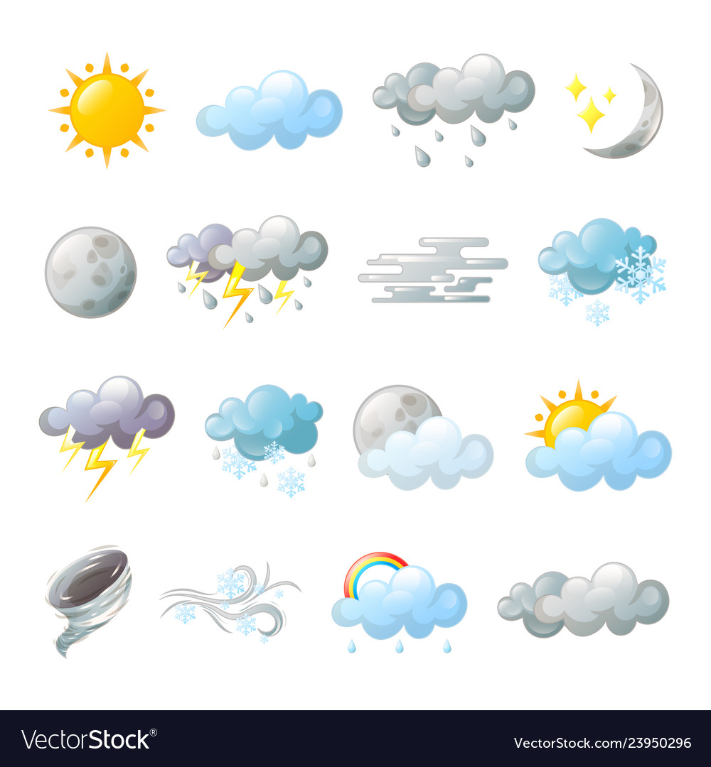 Icons for weather forecast or overcast cloud.