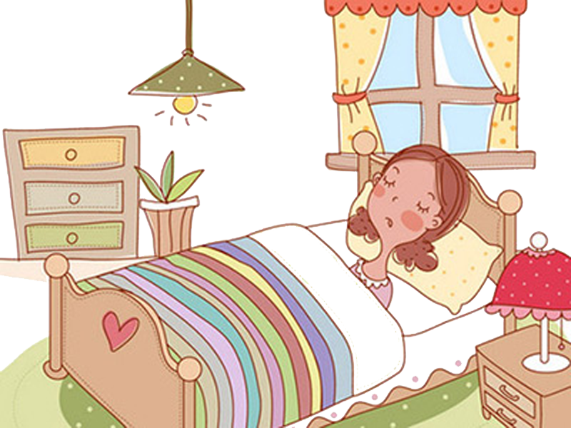 Sleeping clipart toddler bed, Sleeping toddler bed.