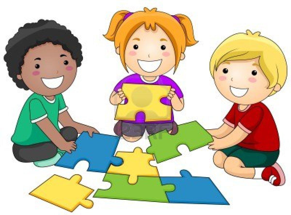 Kids Playing Together Clipart.