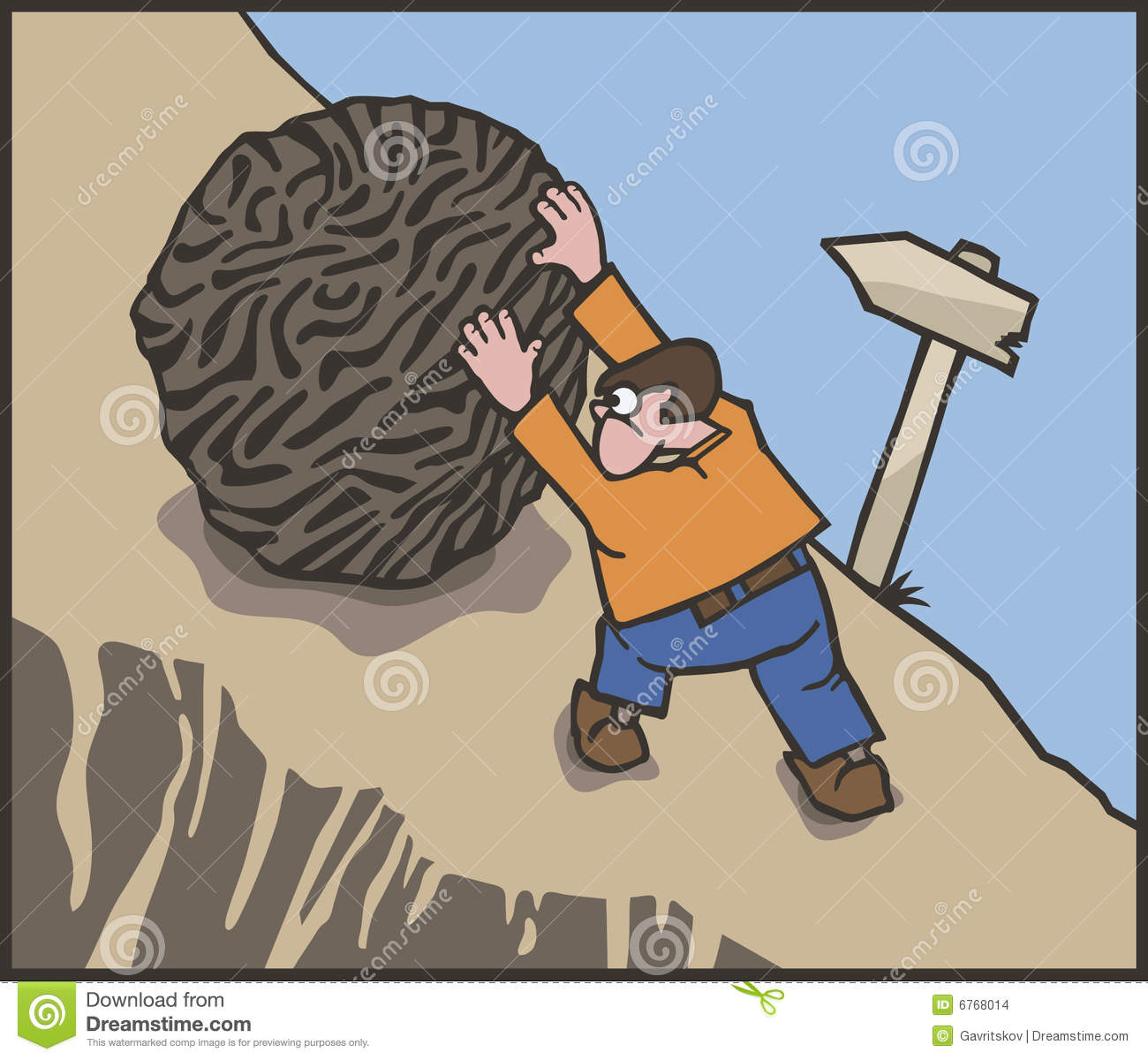 Sisyphus Stock Illustrations.