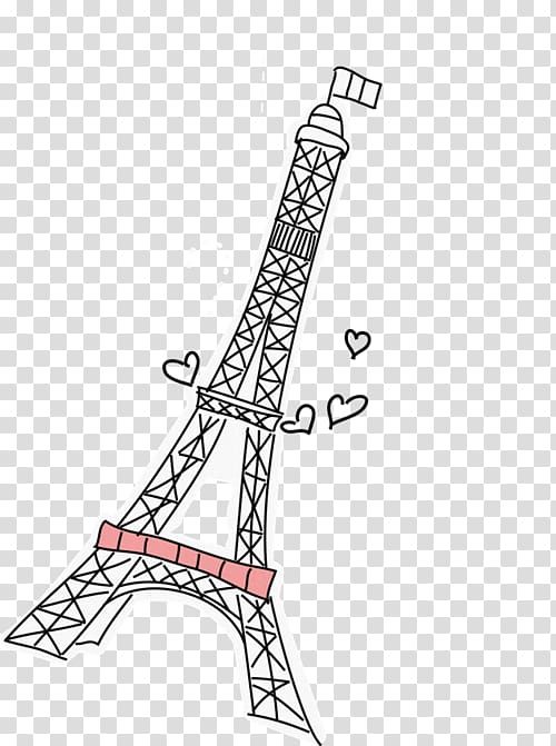Eiffel Tower Tokyo Tower Drawing, saying transparent.