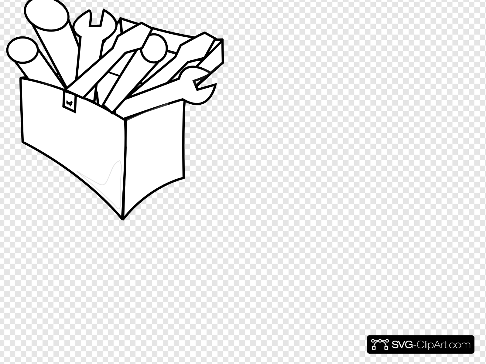 White Tool Box Clip art, Icon and SVG.