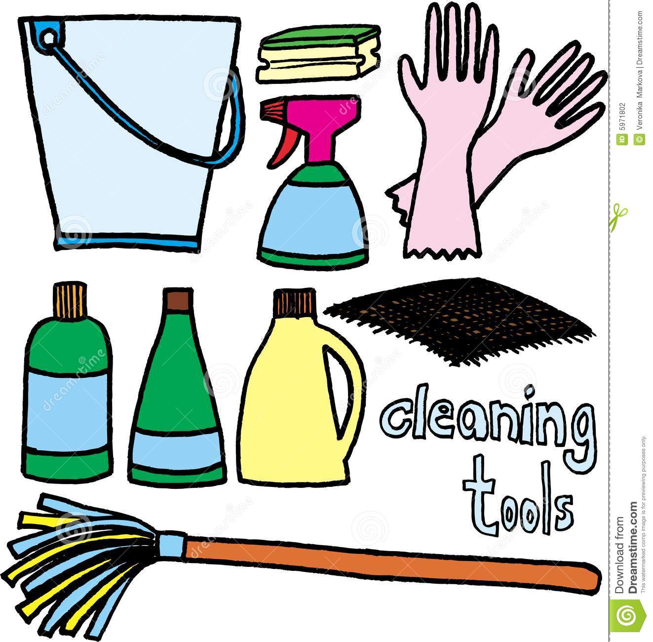 Clip Art Cleaning Tools Clipart.