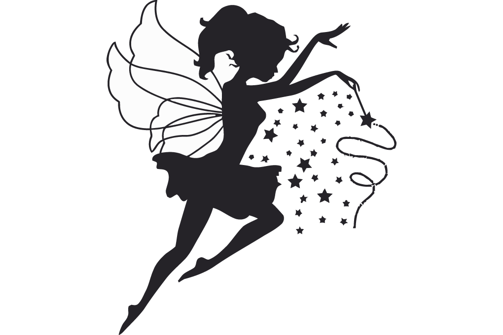 Tooth fairy Wall decal Fairy godmother.