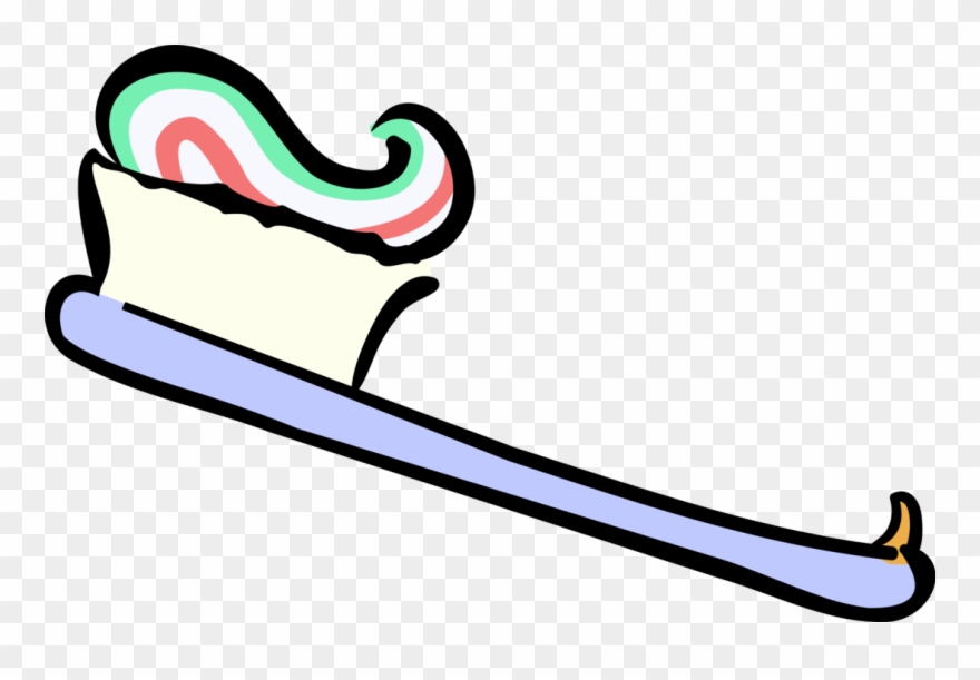 Vector Illustration Of Dental Oral Hygiene Toothbrush.