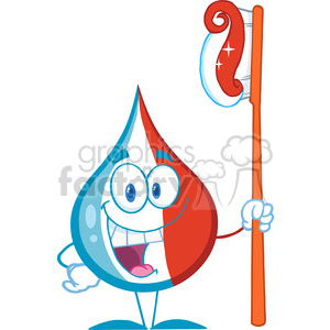 8383 Royalty Free RF Clipart Illustration Smiling Toothpaste Cartoon Mascot  Character Holding A Toothbrush Vector Illustration Isolated On White.