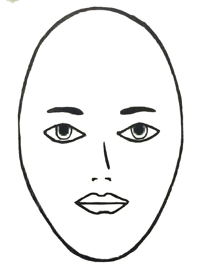Top of womens head clipart.