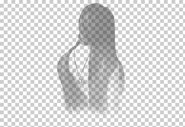 Ghost Animation, ghost hand, topless woman\'s back PNG.