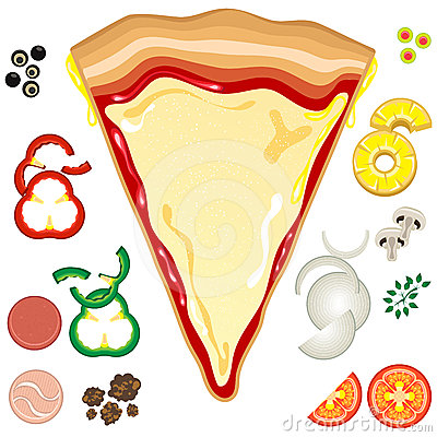 Pizza toppings clip art.