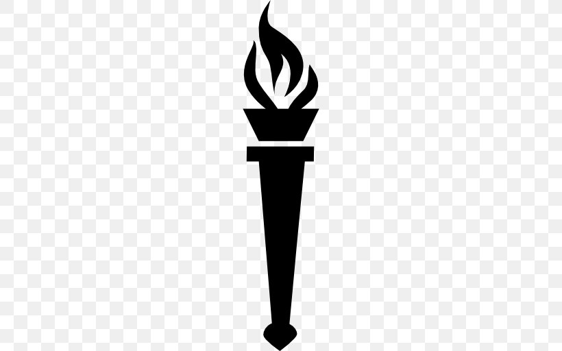 Torch Flame Clip Art, PNG, 512x512px, Torch, Black And White.