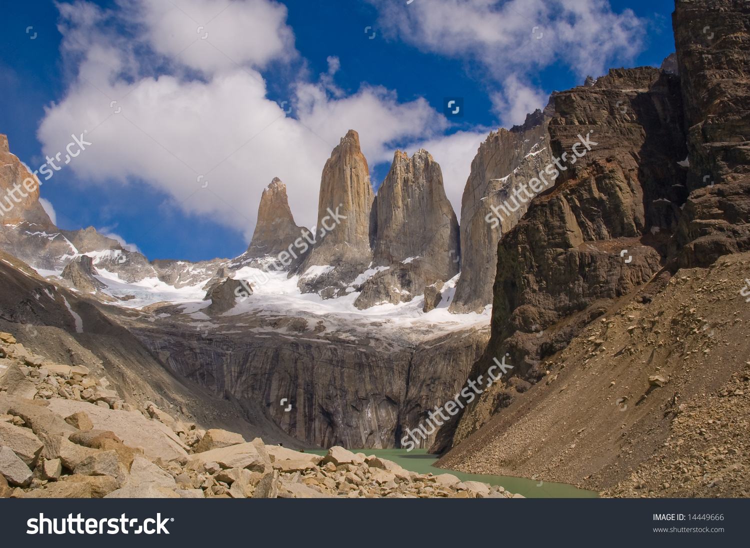 Torres Del Paine National Park Patagonia Stock Photo 14449666.