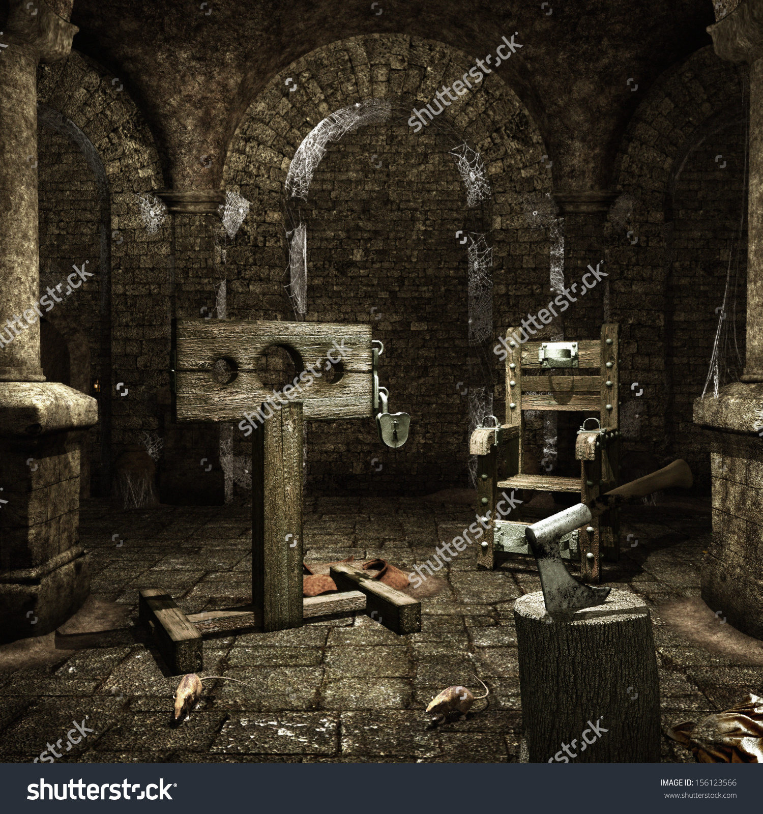 Medieval Torture Chamber Stock Illustration 156123566.