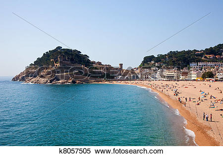 Stock Image of Sand beach in Tossa de Mar k8057505.