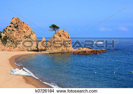 Stock Photo of Tossa de Mar beach k0726184.