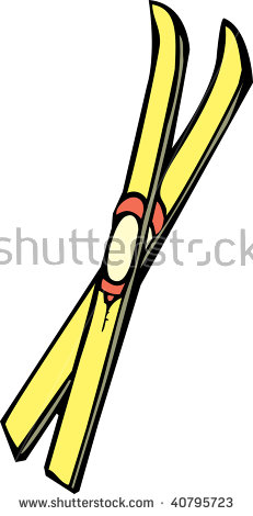 Crossed Skis Stock Images, Royalty.