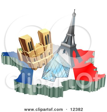 Clipart Illustration of Tourist Attractions In The United Kingdom.