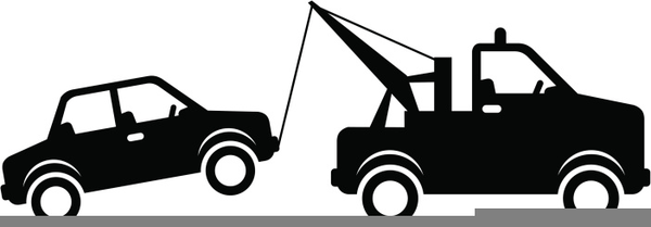 Clipart Tow Truck Towing A Car.