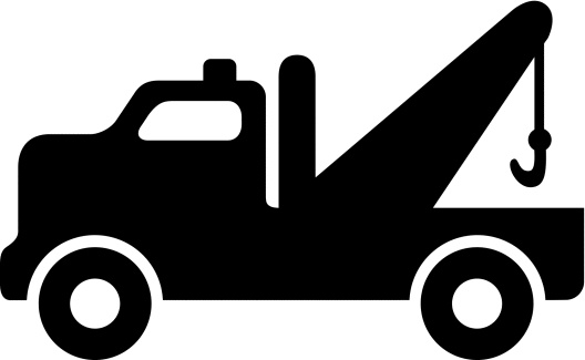 Tow truck truck vector art clipart.